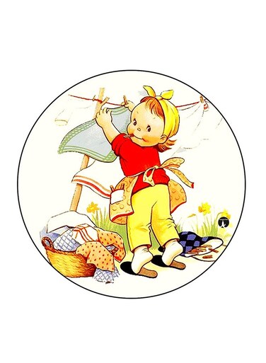 Boy Printed Fridge Magnet Multicolour 5.5 x 5.5cm