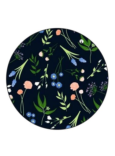 Flowers Printed Fridge Magnet Round Multicolour
