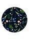 Flowers Printed Fridge Magnet Round Multicolour