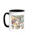 Basmalah Printed Coffee Mug Black/White 11ounce