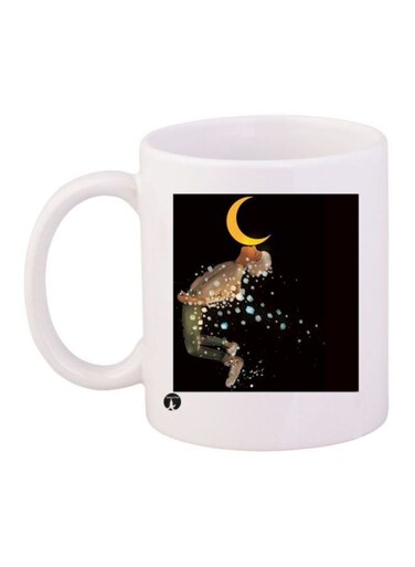 Boy Printed Coffee Mug White/Black/Yellow Standard Size