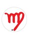 Zodiac Sign Virgo Printed Fridge Magnet Red
