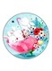 Rabbits Printed Fridge Magnet Round Multicolour