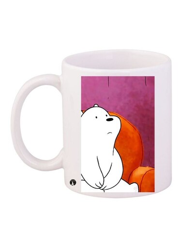 Printed Coffee Mug White/Pink/Red 11ounce