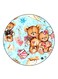Bears Printed Fridge Magnet Round Multicolour