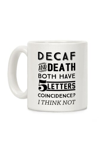 Printed Ceramic Coffee Mug White