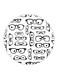 Glasses Printed Fridge Magnet Black