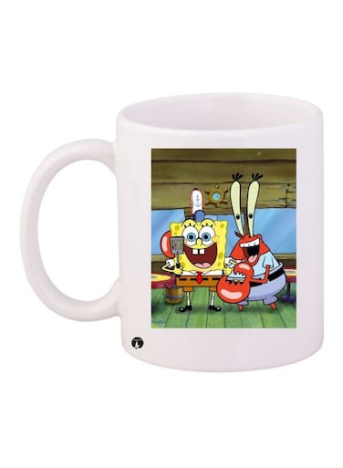 SpongeBob Printed Coffee Mug White/Red/Yellow