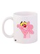 Pink Panther Printed Coffee Mug White/Pink/Yellow 11ounce