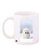 Bird Printed Mug White/Blue