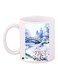 Nature Printed Coffee Mug White/Blue/Red