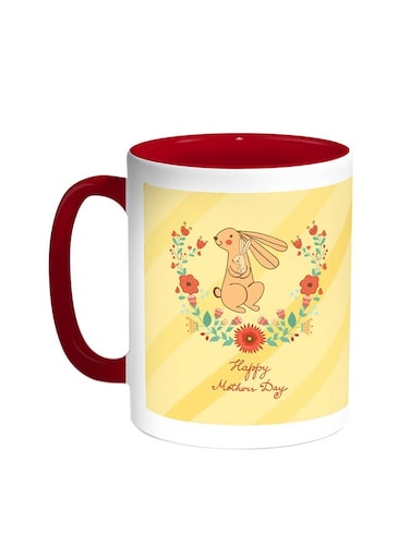 Happy Mother's Day Printed Coffee Mug Red/White 11ounce