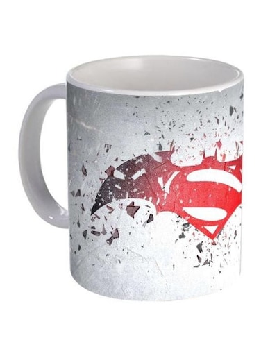 DC Justice League Printed Coffee Mug Grey/Red/White Standard