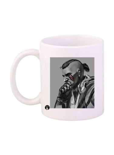 Printed Assassin's Creed Mug White/Black/Grey Standard Size