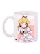 Queen Printed Coffee Mug White/Pink/Beige 11ounce