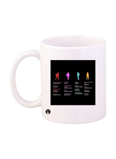 Infamous Video Game Printed Mug White/Black/Yellow Standard Size