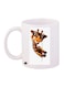 Giraffe Printed Mug White/Brown/Yellow