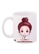 Cartoon Girl Printed Coffee Mug White/Beige/Brown