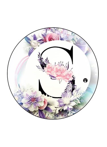 Flower Printed Fridge Magnet Multicolour 5.5 x 5.5cm