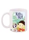 Cartoon Printed Coffee Mug White/Blue/Brown 11ounce
