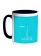 Dubai Towers Printed Coffee Mug Blue/White/Black 11ounce