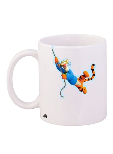 Printed Coffee Mug White/Blue/Orange