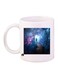 Space Printed Coffee Mug White/Blue