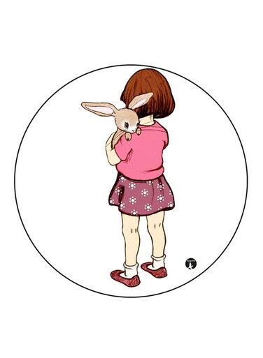 Girl Printed Fridge Magnet Multicolour