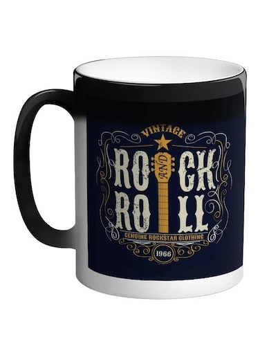 Rock And Roll Printed Magic Coffee Mug Black 325ml