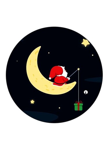 Santa Claus Printed Fridge Magnet Multicolour