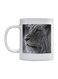 Lion Printed Coffee Mug White/Grey/Black 350ml