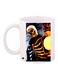 Cartoon Printed Coffee Mug White/Black/Yellow 11ounce