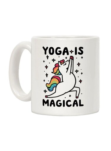 Yoga Is Magical Printed Ceramic Coffee Mug White
