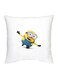 Minion Character Printed Cushion White/Yellow/Blue 16x16inch