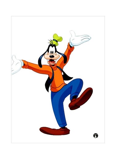 Cartoon Themed Metallic Plate White/Orange/Blue 20x15cm