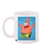 Patrick Star Printed Coffee Mug White/Blue/Orange 11ounce