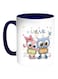 You And Me Printed Coffee Mug Dark Blue/Pink/White 325ml