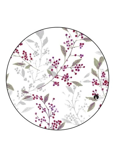 Flower Printed Fridge Magnet White/Grey/Purple 5.5cm