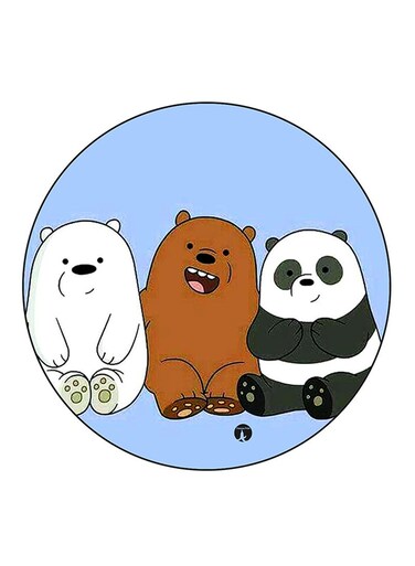 We Bare Bears Printed Fridge Magnet Multicolour