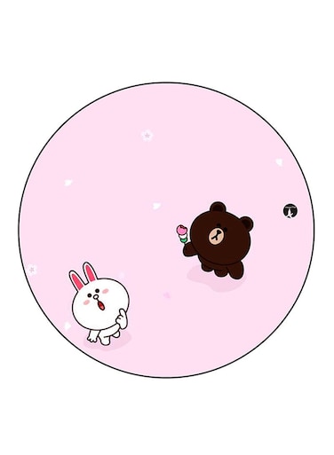 Bear And A Rabbit Printed Fridge Magnet Multicolour