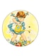 Girl Printed Fridge Magnet Multicolour