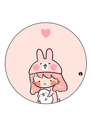Girl Printed Fridge Magnet Multicolour