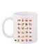 Cartoon Printed Coffee Mug White/Yellow/Red 11ounce