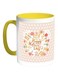 Happy Mother's Day Printed Coffee Mug White/Yellow/Pink 325ml