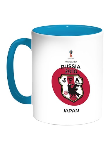 Japan Printed Coffee Mug Red/White/Turquoise