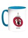 Japan Printed Coffee Mug Red/White/Turquoise