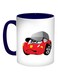 Cartoon Characters Car Printed Coffee Mug Blue/White/Red