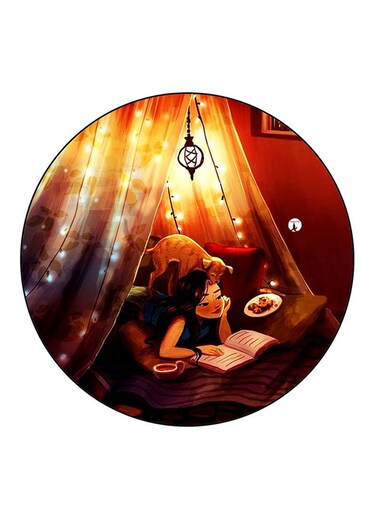 Girl Printed Fridge Magnet Multicolour