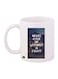 Never Give Up Printed Mug White/Black/Blue