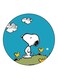 Snoopy The Dog Printed Fridge Magnet Blue/White/Green 5.5cm